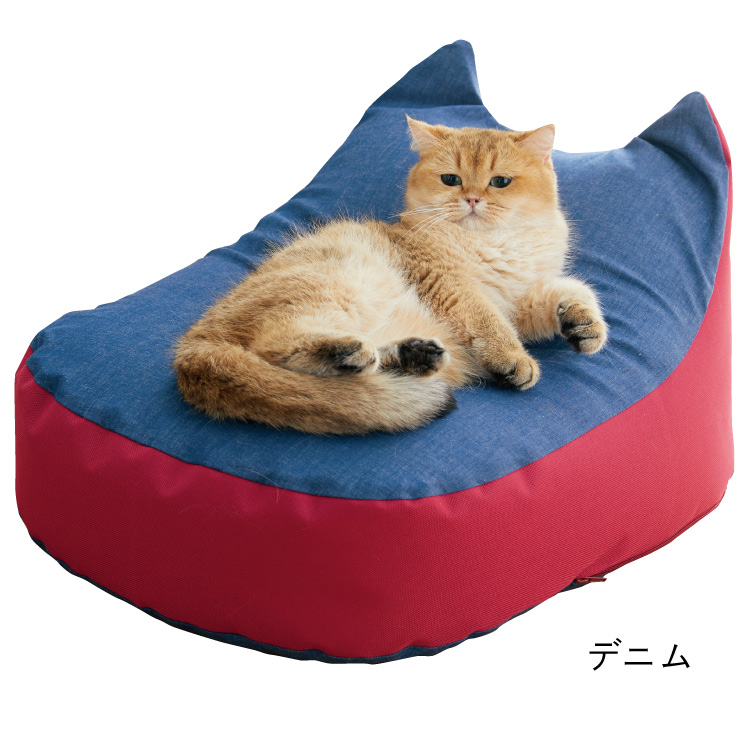 ｓｉｐｐｏｌｅ にゃんこビーズクッション 猫用ベッド ペット用品の通販サイト ペピイ Peppy